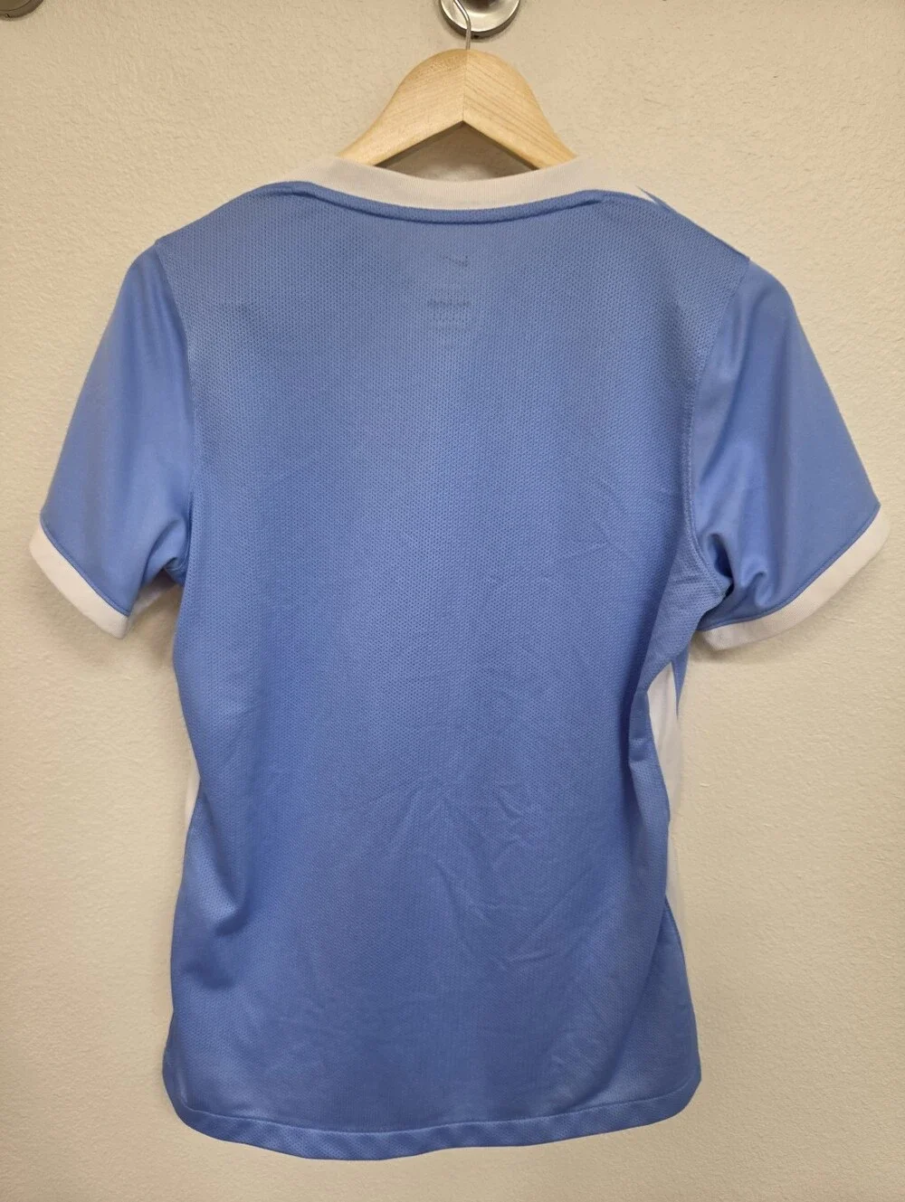 Nike  Sky Blue Short-Sleeve Athletic Jersey with White Accents